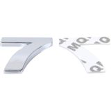 Car Vehicle Badge Emblem 3D Number Seven Self-adhesive Sticker Decal  Size: 3.6*4.5*0.5cm