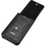 DG.MING Universal Cowskin Leather Protective Case Waist Bag with Card Slots & Hook  For iPhone  Samsung  Sony  Huawei  Meizu  Lenovo  ASUS  Oneplus  Xiaomi  Cubot  Ulefone  Letv  DOOGEE  Vkworld  and other Smartphones Below 5.2 inch(Black)