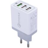 3 USB Ports (3A + 2.4A + 2.4A) Quick Charger QC 3.0 Travel Charger  EU Plug  For iPhone  iPad  Samsung  HTC  Sony  Nokia  LG and other Smartphones