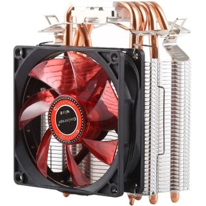 CoolAge L400 DC 12V 1600PRM 40.5cfm Heatsink Hydraulic Bearing Cooling Fan CPU Cooling Fan for AMD Intel 775 1150 1156 1151(Red)