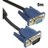 5m Good Quality VGA 15 Pin Male to VGA 15 Pin Female Cable for LCD Monitor  Projector  etc(Black)