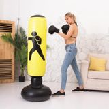 Thickened Fitness Adult Children Vertical Inflatable Non-Tumbler Boxing Column Inflatable Venting Angry Boxing Sandbag  Specification: Height 160cm(Yellow)