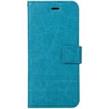 For iPhone X Crazy Horse Texture Horizontal Flip Leather Case with Holder & Card Slots & Wallet & Photo Frame(Blue)