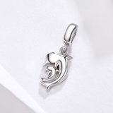 S925 Sterling Silver Dolphin Hanger DIY Bracelet Ketting Accessoires