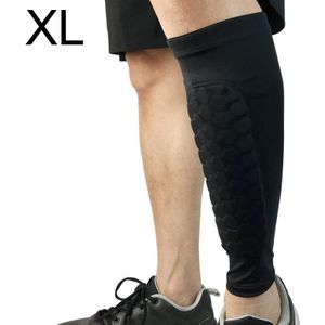 Football Anti-collision Leggings Outdoor Basketball Riding Mountaineering Ankle Protect Calf Socks Gear Protector  Size: XL