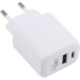 LZ-215A+C 20W QC 3.0 USB + PD 3.0 USB-C / Type-C Fast Charging Travel Charger  EU Plug