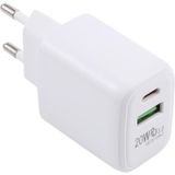 LZ-215A+C 20W QC 3.0 USB + PD 3.0 USB-C / Type-C Fast Charging Travel Charger  EU Plug