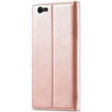 LC.IMEEKE Strong Magnetism Ultra-thin Horizontal Flip Shockproof Matte TPU + PU Leather Case with Holder & Card Slots & Wallet For iPhone 6 Plus / 6s Plus(Rose Gold)