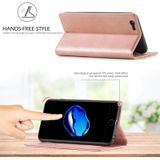 LC.IMEEKE Strong Magnetism Ultra-thin Horizontal Flip Shockproof Matte TPU + PU Leather Case with Holder & Card Slots & Wallet For iPhone 6 Plus / 6s Plus(Rose Gold)