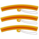 6 PCS Thickening Wear Resistant Scratch-Resistant Tire Wheel Steel Ring Protective Cover(Yellow )