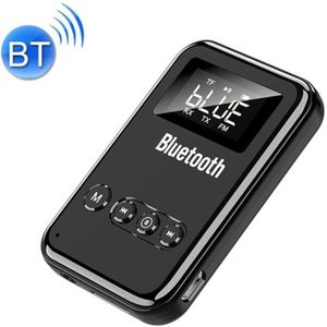 K6 Bluetooth 5.0 Receiver Transmitter 2 In 1 Adapter Computer Speaker Car FM (Black)