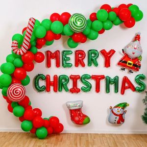 Christmas Balloon Set Merry Christmas Party Background Decoration