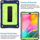 For Galaxy Tab A 10.1 (2019) T510 Contrast Color Silicone + PC Combination Case with Holder(Navy Blue + Olivine)