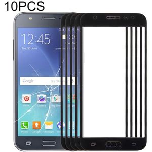 10 PCS Front Screen Outer Glass Lens for Samsung Galaxy J7 / J700(Black)