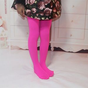Spring Summer Autumn Solid Color Pantyhose Ballet Dance Tights for Kids(Rose Red)