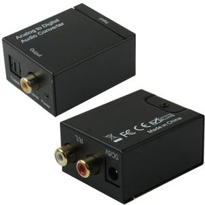 Analog RCA to Digital Optical Coaxial Toslink Audio Converter(Black)