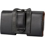 For Galaxy S7 Edge / G935 & S6 / Edge G925 Polished Surface Texture Vertical Flip Leather Case of Waist Bag with Square Head Back Splint (Black)