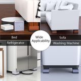 4 PCS / Set Bed Foot Raised Furniture General Raised Foot Pad Base Refrigerator Washing Machine Base Table And Chair Coffee Table Raised Block  Specification:All Inclusive Increased 4cm(Brown)