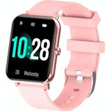 F15 Pro 1.69 inch TFT Screen IP67 Waterproof Smart Watch  Support Body Temperature Monitoring / Sleep Monitoring / Heart Rate Monitoring / Incoming Call Reminder(Pink)