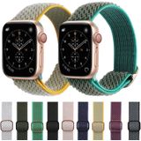 Wave Texture Nylon Vervanging Horlogebanden voor Apple Watch Series 6 & SE & 5 & 4 44mm / 3 & 2 & 1 42mm (Storm Grijs)