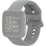 22mm Color Buckle Silicone Wrist Strap Watch Band for Fitbit Versa 2 / Versa / Versa Lite / Blaze(Gray)