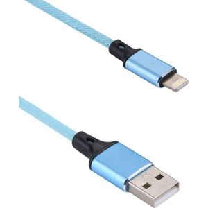 1m 2A Output USB to 8 Pin Nylon Weave Style Data Sync Charging Cable  For iPhone X / iPhone 8 & 8 Plus / iPhone 7 & 7 Plus / iPhone 6 & 6s & 6 Plus & 6s Plus / iPad(Blue)