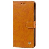 Business Style Oil Wax Texture Horizontal Flip Leather Case for Huawei Y6 (2018)  with Holder & Card Slots & Wallet (Brown)