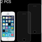 2 PCS for iPhone SE & 5s & 5C & 5 0.26mm 9H Surface Hardness 2.5D Explosion-proof Tempered Glass Screen Film