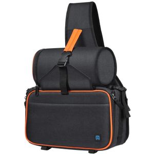 PULUZ Triangle Style SLR Camera Bag Sling Waterproof Backpack Shoulder Messenger Bags with Removable Lens Bag(Black)