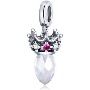 S925 Sterling Silver Ornate Crown Pendant DIY Bracelet Necklace Accessories