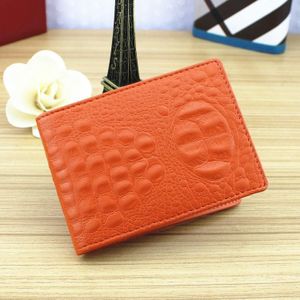 Crocodile Pattern Driver License Cover Universal Driver License Holder Card Slot ID Card Holder(Orange)