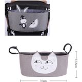 Stroller Bag Storage Bag Large Space Baby Stroller Hook Storage Bag  Style:Pink kitten