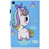 Painted Pattern TPU Horizontal Flip Leather Protective Case For Samsung Galaxy Tab A 10.1 (2019)(Rainbow Unicorn)
