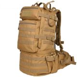 Waterproof Nylon Backpack Shoulders Bag Outdoors Hiking Camping Travelling Bag  Capacity:45L(Khaki)