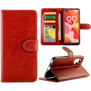 For Huawei Nova6 Crazy Horse Texture Leather Horizontal Flip Protective Case with Holder & Card Slots & Wallet & Photo Frame(Brown)