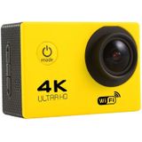 F60 2.0 inch Screen 170 Degrees Wide Angle WiFi Sport Action Camera Camcorder with Waterproof Housing Case  Support 64GB Micro SD Card(Yellow)