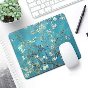 6 PCS Non-Slip Mouse Pad Thick Rubber Mouse Pad  Size: 21 X 26cm(Apricot Flower)