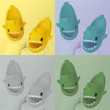 Shark Summer Couple Slippers Room EVA Cute Cartoon Sandals  Size: 36/37(Dark Green)