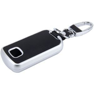 Car Auto PU Leather Intelligence Luminous Effect Key Ring Protection Cover for CRV Crosstour(Silver)