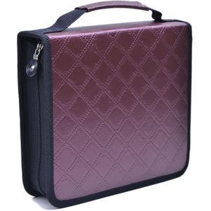 Solid Color Large Capacity 150 Hole Square PU Pencil Case(Purple)