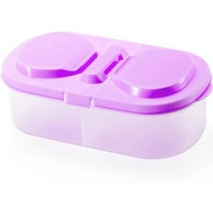 Lunch Box Food Container Plastic Portable Camping Picnic Folding Fruit Container Fridge Microwave Storage Box(Purple)