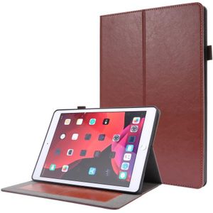 Voor iPad 10.2 / iPad Pro 10.5 Crazy Horse Texture Horizontale Flip Lederen behuizing met 2-vouwbare houder & kaartsleuf (Bruin)