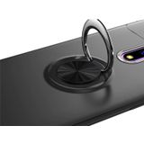 Metal Ring Holder 360 Degree Rotating TPU Case for OPPO Realme X / K3(Black+Black)