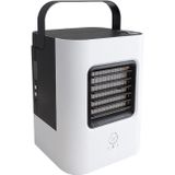 AC-01S Upgraded Version 2W IDI Portable Energy Efficient Evaporation Cooling Mini Air Conditioning Fan Air-cooler Purifier with 3 Speed Modes & LED Display & Handle for Home  Office  Camping(Black)