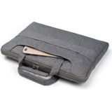 Portable One Shoulder Handheld Zipper Laptop Bag  For 11.6 inch and Below Macbook  Samsung  Lenovo  Sony  DELL Alienware  CHUWI  ASUS  HP (Grey)