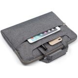 Portable One Shoulder Handheld Zipper Laptop Bag  For 11.6 inch and Below Macbook  Samsung  Lenovo  Sony  DELL Alienware  CHUWI  ASUS  HP (Grey)