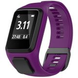 For Tomtom 4 Silicone Replacement Strap Watchband(Purple)