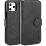 Dg. MING retro olie kant horizontale flip case met houder & kaartsleuven & portemonnee voor iPhone 11 Pro (zwart)