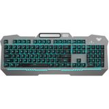 AULA F3010 USB Ice Blue Light Wired Mechanical Gaming Keyboard with Mobile Phone Placement(Black)