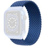 Weave Replacement Wrist Strap Watchbands with Frame For Apple Watch Series 6 & SE & 5 & 4 44mm  Length:160mm(Cold Sea Blue)